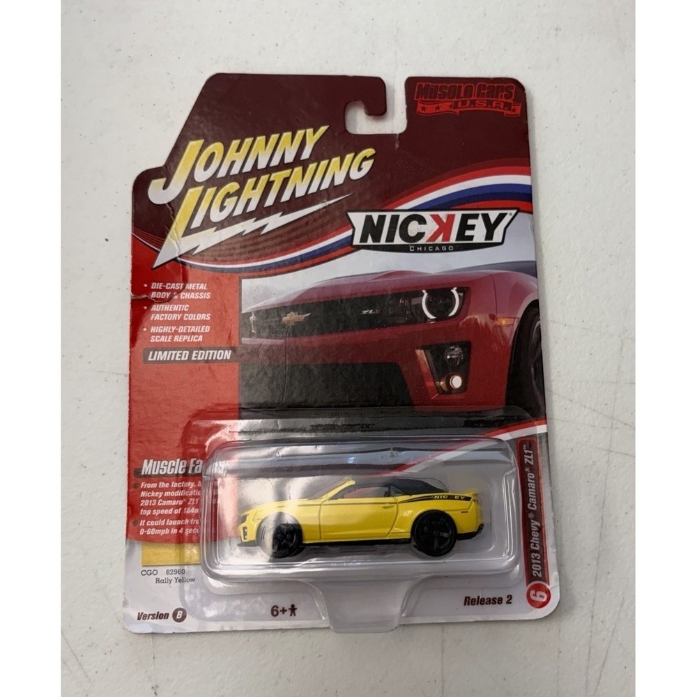 Johnny Lightning 2013 Nickey Chevy Camaro ZL1 Muscle Cars U.S.A. Die Cast Bx Dmg